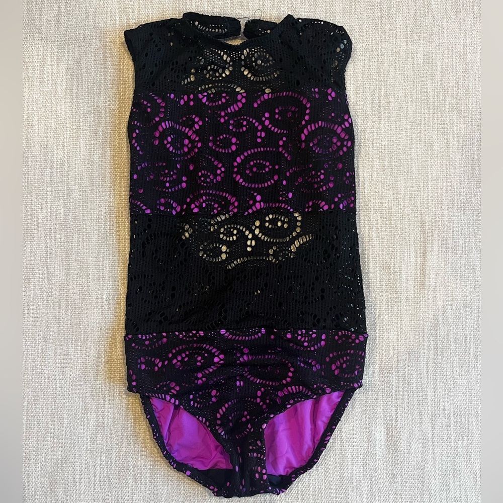 Black and Purple Leotard